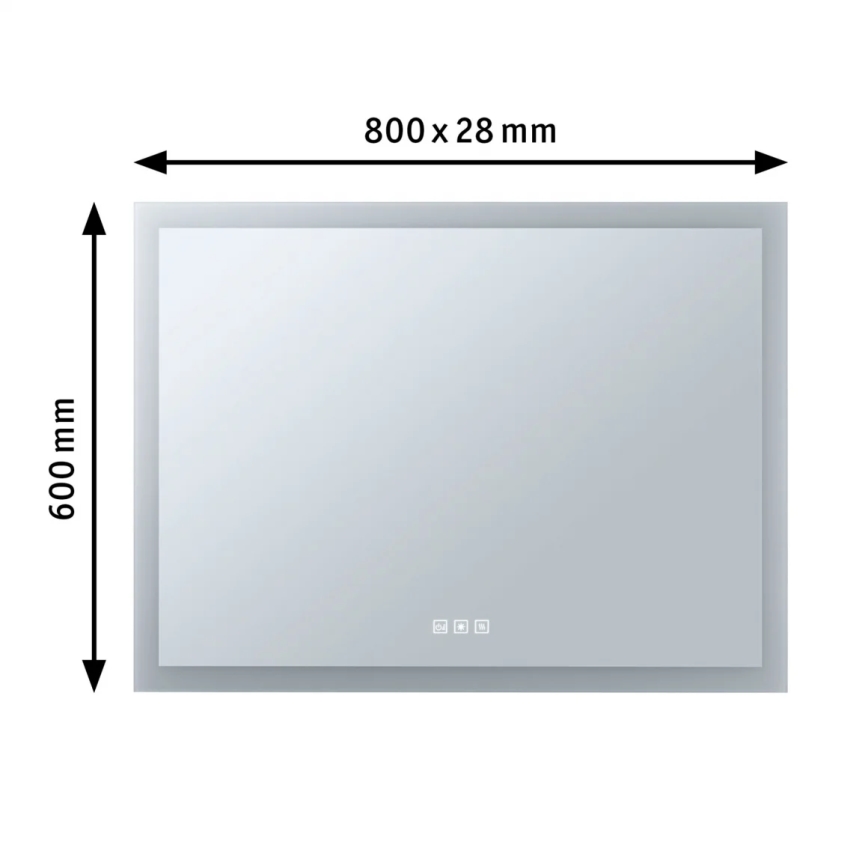 Paulmann 93013 - LED/22W IP44 Dimbaar badkamer verwarmde spiegel met een achtergrondverlichting 230V  2700/4000/6500K