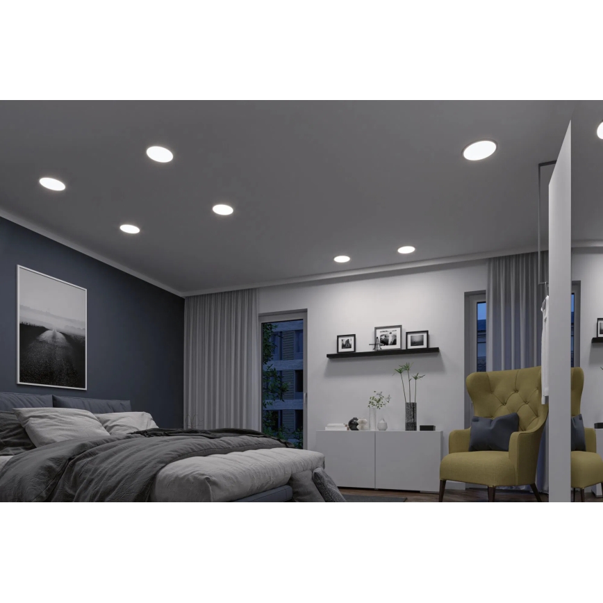 Paulmann 93046 - LED/16W IP44 Plafonnier encastré dimmable pour salle de bains AREO 230V 3000-6500K Ø 23 cm chrome mat