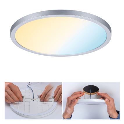 Paulmann 93046 - LED/16W IP44 Plafonnier encastré dimmable pour salle de bains AREO 230V 3000-6500K Ø 23 cm chrome mat