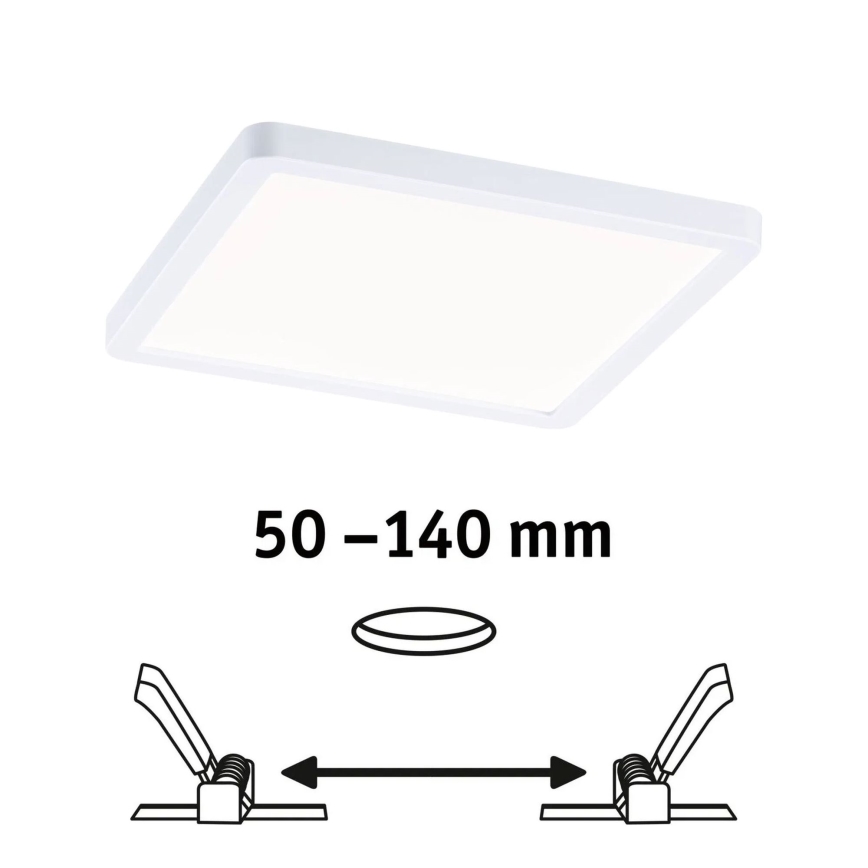 Paulmann 93059 - LED/13W IP44 Dimbare badkamer-inbouwarmatuur AREO 230V 17,5x17,5 cm wit
