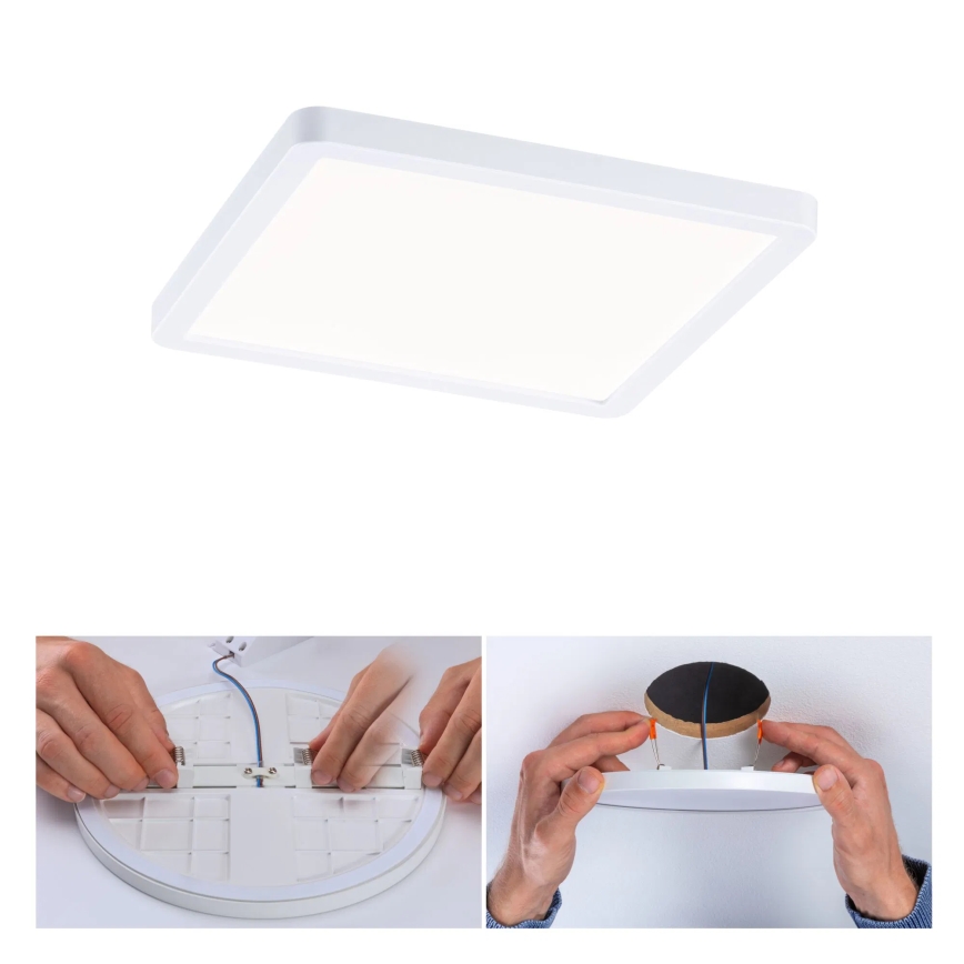 Paulmann 93059 - LED/13W IP44 Plafonnier encastré dimmable pour salle de bains AREO 230V 17,5x17,5 cm blanc