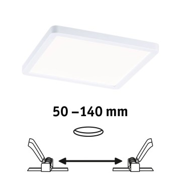 Paulmann 93059 - LED/13W IP44 Plafonnier encastré dimmable pour salle de bains AREO 230V 17,5x17,5 cm blanc