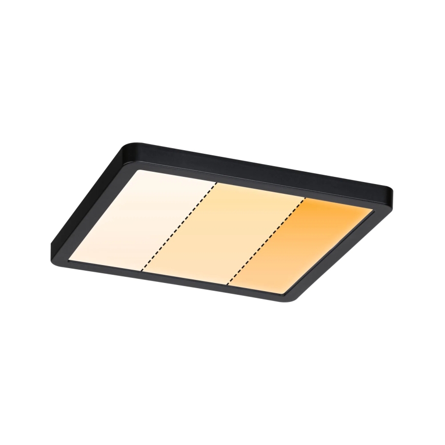 Paulmann 93101 - LED/13W IP44 Inbouwarmatuur voor badkamer AREO 230V 2000/3000/4000K 17,5x17,5 cm zwart