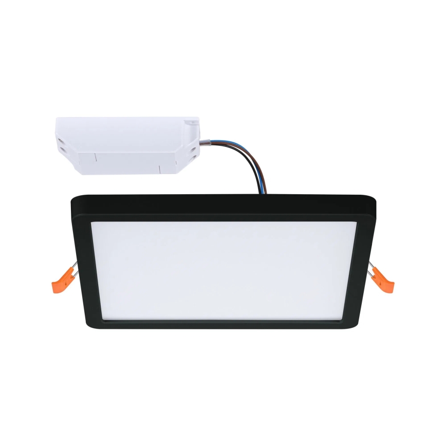 Paulmann 93101 - LED/13W IP44 Inbouwarmatuur voor badkamer AREO 230V 2000/3000/4000K 17,5x17,5 cm zwart