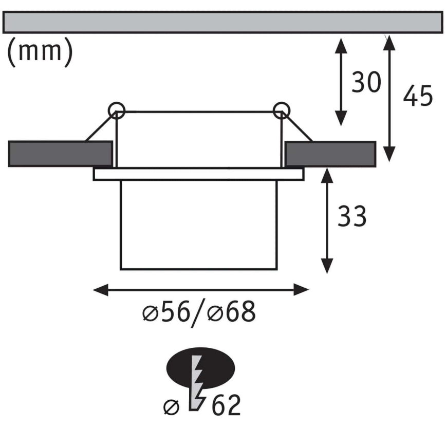 Paulmann 93379 - LOT 3xLED/6W IP44 Spot encastrable salle de bain à intensité variable GIL 230V