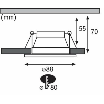 Paulmann 93404 - SET 3xLED/6,5W IP44 Luminaire de salle de bain encastrable à intensité variable COLE 230V