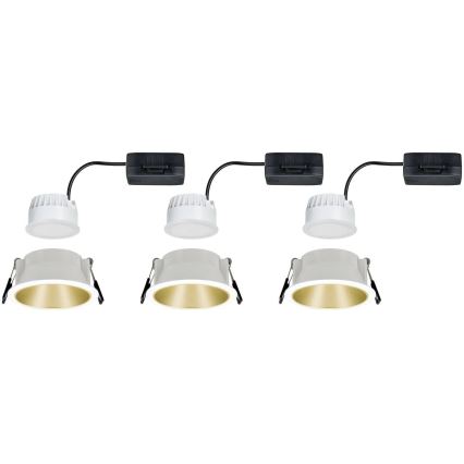 Paulmann 93406 - SET 3xLED/6,5W IP44 Dimbare badkamer inbouwlamp COLE 230V