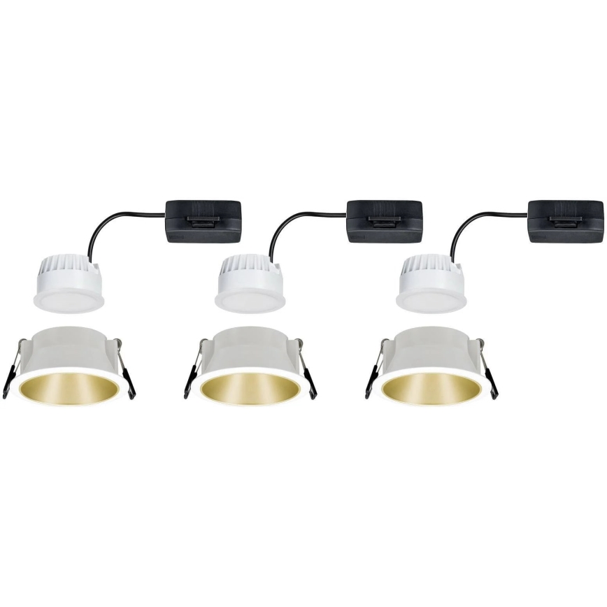 Paulmann 93406 - SET 3xLED/6,5W IP44 Dimbare badkamer inbouwlamp COLE 230V