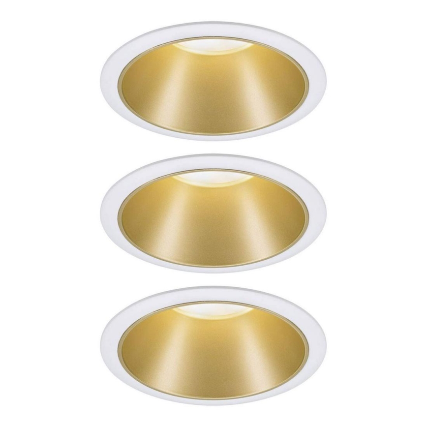 Paulmann 93406 - SET 3xLED/6,5W IP44 Luminaire de salle de bain encastrable à intensité variable COLE 230V