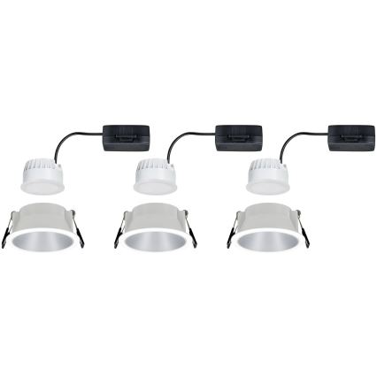 Paulmann 93410 - SET 3xLED/6,5W IP44 Dimbare badkamer inbouwlamp COLE 230V