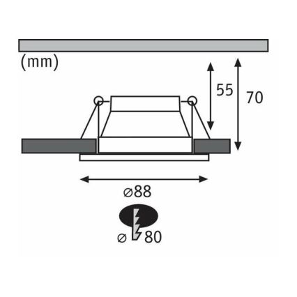 Paulmann 93410 - SET 3xLED/6,5W IP44 Luminaire de salle de bain encastrable à intensité variable COLE 230V