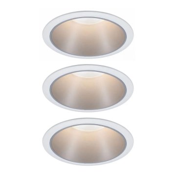 Paulmann 93410 - SET 3xLED/6,5W IP44 Luminaire de salle de bain encastrable à intensité variable COLE 230V