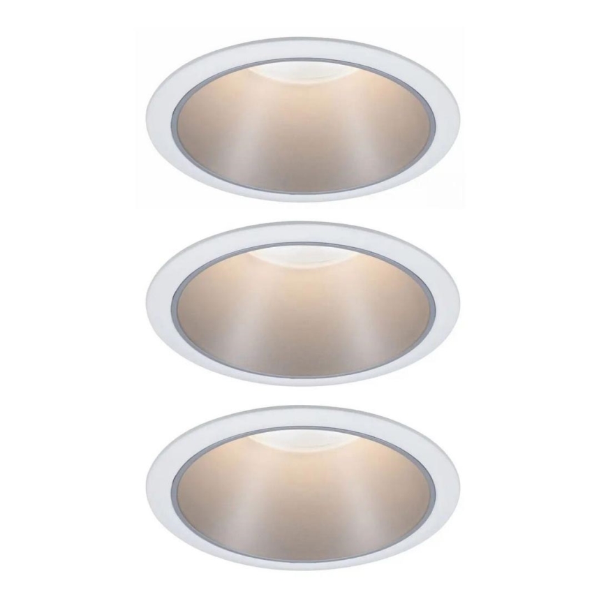 Paulmann 93410 - SET 3xLED/6,5W IP44 Luminaire de salle de bain encastrable à intensité variable COLE 230V