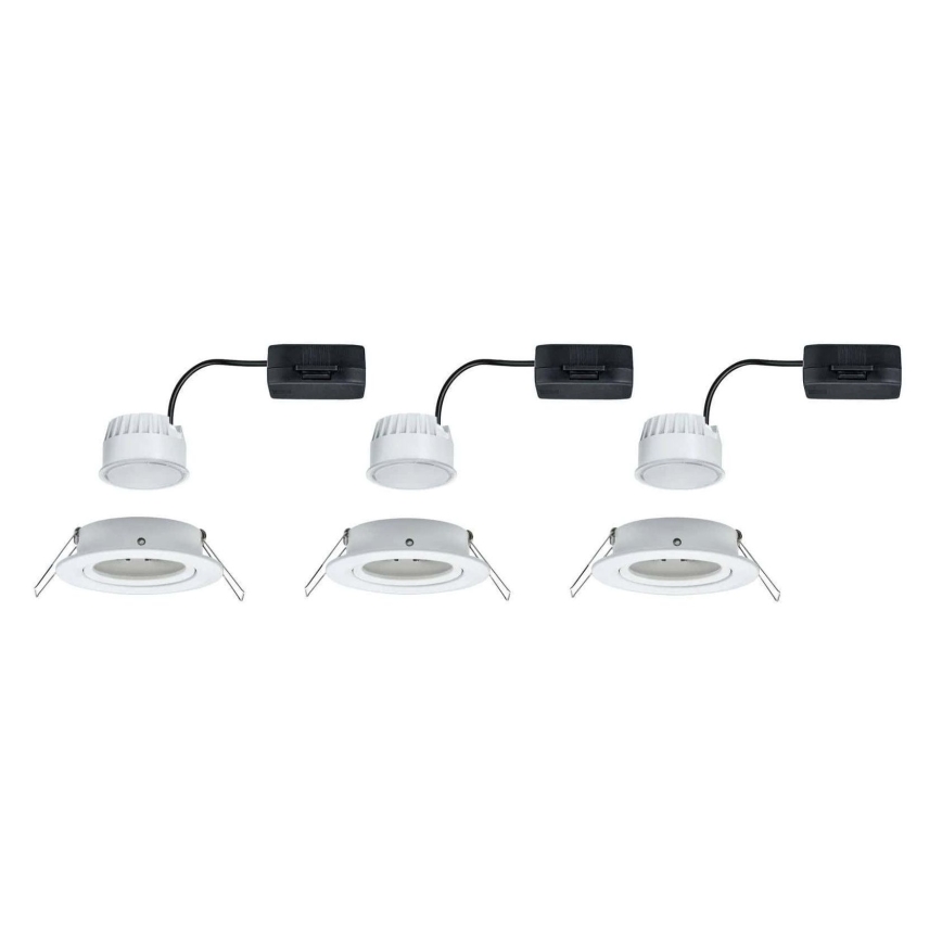 Paulmann 93449 - SET 3xLED/6,5W IP23 Badkamer inbouwverlichting NOVA 230V