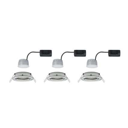 Paulmann 93483 - SET 3xLED/6,5W IP23 Dimbare badkamer inbouwlamp NOVA 230V