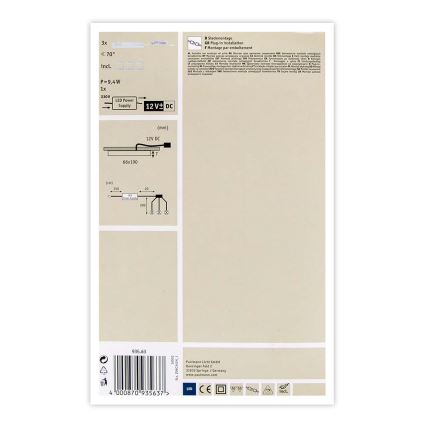Paulmann 93563 - LOT 3xLED/2,2W Éclairage de meubles MICRO LINE 230V
