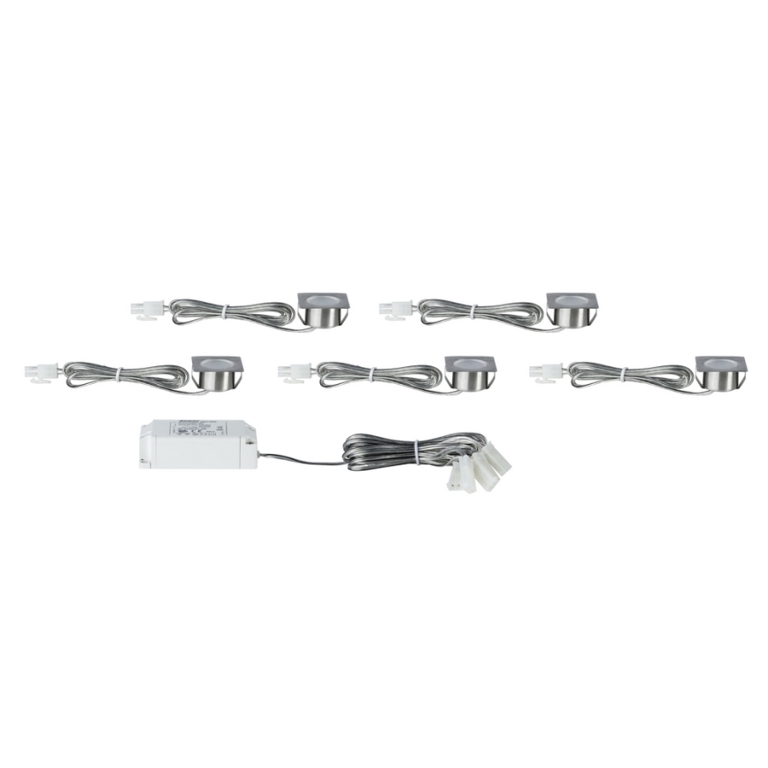 Paulmann 93587 - LOT 5xLED/0,4W Spot encastrable 12V/230V 2700K