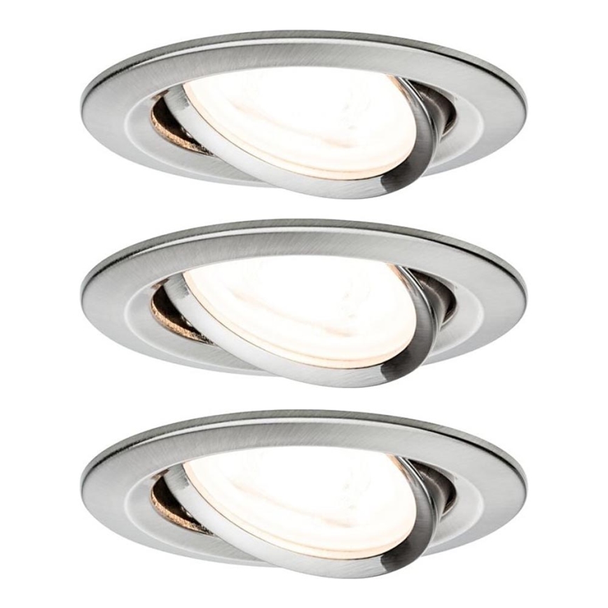 Paulmann 93652 - LOT 3x LED GU10/6,1W IP23 Spot encastrable salle de bain 230V