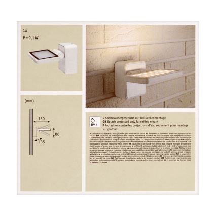 Paulmann 93781 - LED/7,2W Applique murale salle de bain SPECIAL LINE 230V IP44