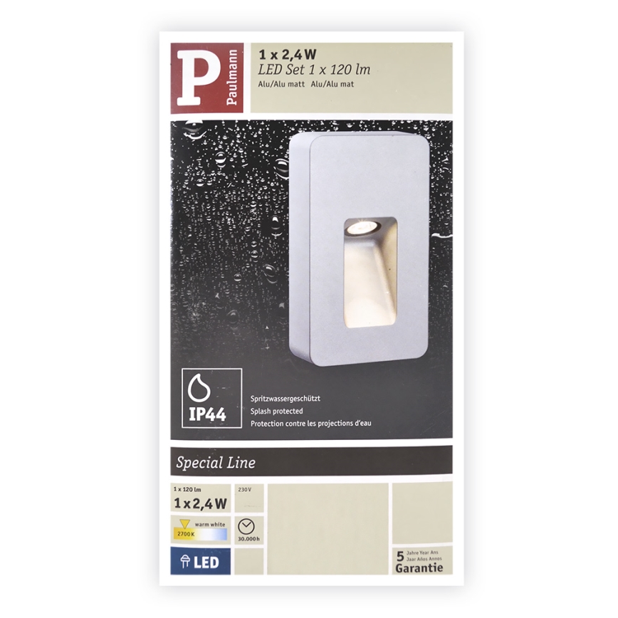 Paulmann  93825 - LED/2,4W IP44 Applique murale d'extérieur SPECIAL LINE 230V