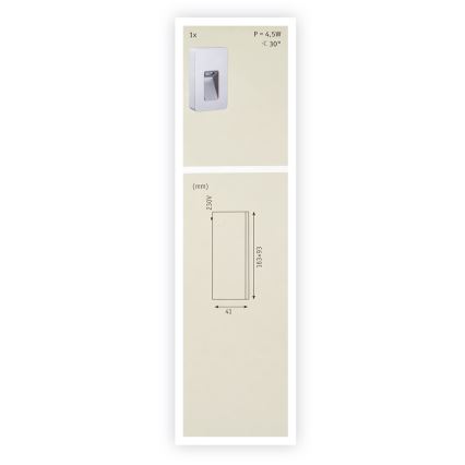 Paulmann  93825 - LED/2,4W IP44 Applique murale d