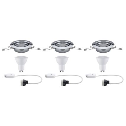 Paulmann 93847 - SET 3xLED-GU10/4,5W Inbouwlamp PREMIUM LINE 230V