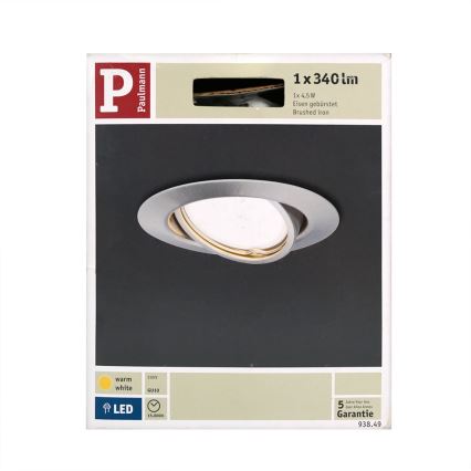 Paulmann 93849 - LED-GU10/4,5W/230V Spot encastrable PREMIUM LINE 230V