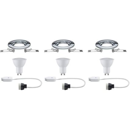 Paulmann 93853 - SET 3xLED-GU10/4,5W Inbouwverlichting STARR 230V