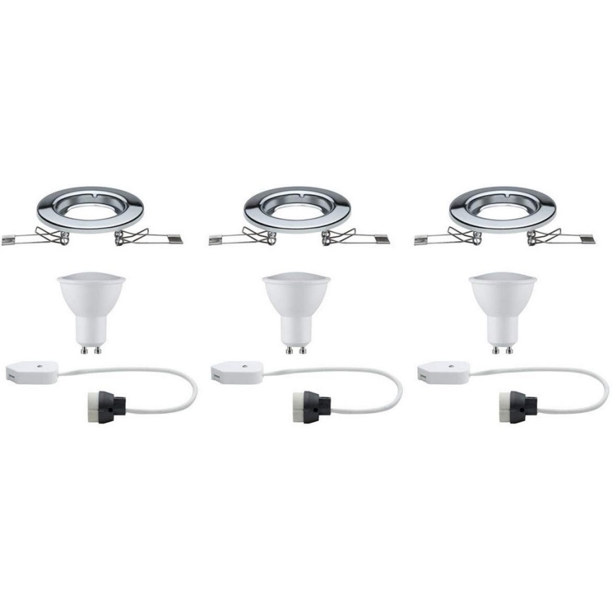 Paulmann 93853 - SET 3xLED-GU10/4,5W Inbouwverlichting STARR 230V