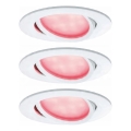 Paulmann 93940 - LOT 3x LED RGBW/2W IP23 Spot encastrable salle de bain à intensité variable 230V