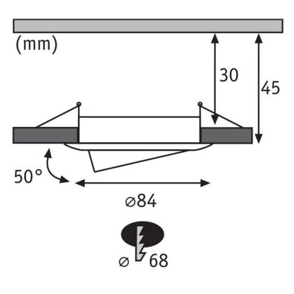 Paulmann 93940 -SET 3x LED RGBW/2W IP23 Dimbare en hangende badkamer verlichting 230V