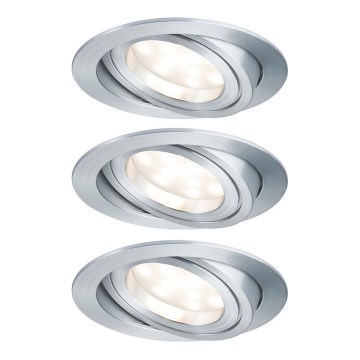 Paulmann 93970 - LOT 3x LED/7W IP23 Spot encastrable salle de bain COIN 230V