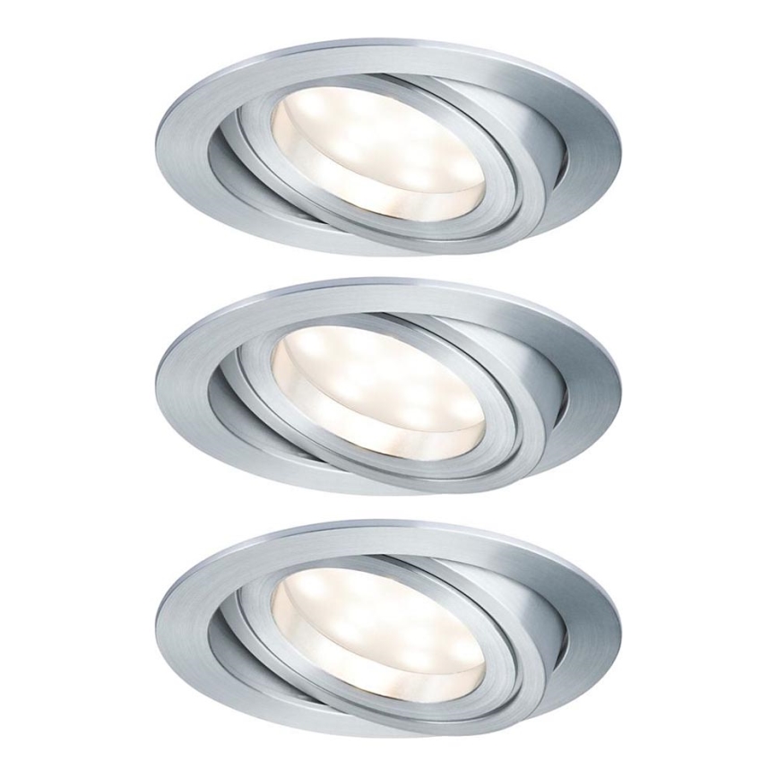 Paulmann 93970 - LOT 3x LED/7W IP23 Spot encastrable salle de bain COIN 230V