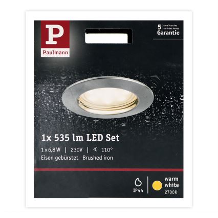 Paulmann 93975 - LED/6,8W IP44 Badkamer Inbouw Lamp COIN 230V