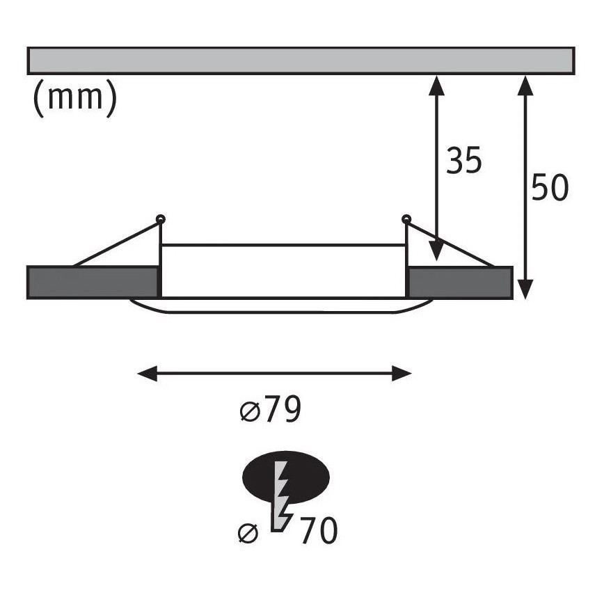 Paulmann 93975 - LED/6,8W IP44 Luminaire encastré de salle de bain COIN 230V