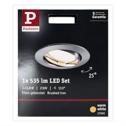 Paulmann 93979 - LED/6,8W IP23 Badkamer Inbouw Lamp COIN 230V