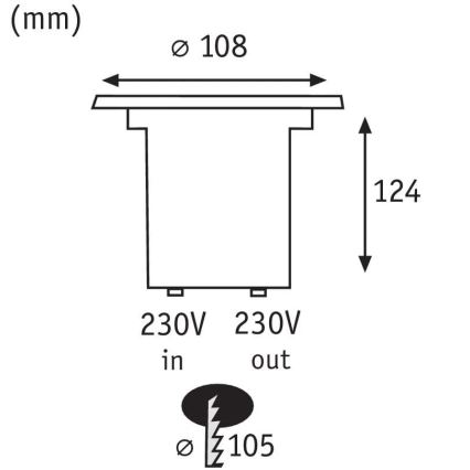 Paulmann 93992 - LED GU10/3,5W IP67 Inbouw buitenlamp SPECIAL 230V