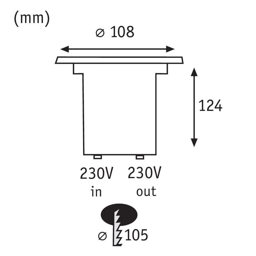 Paulmann 93992 - LED GU10/3,5W IP67 Inbouw buitenlamp SPECIAL 230V