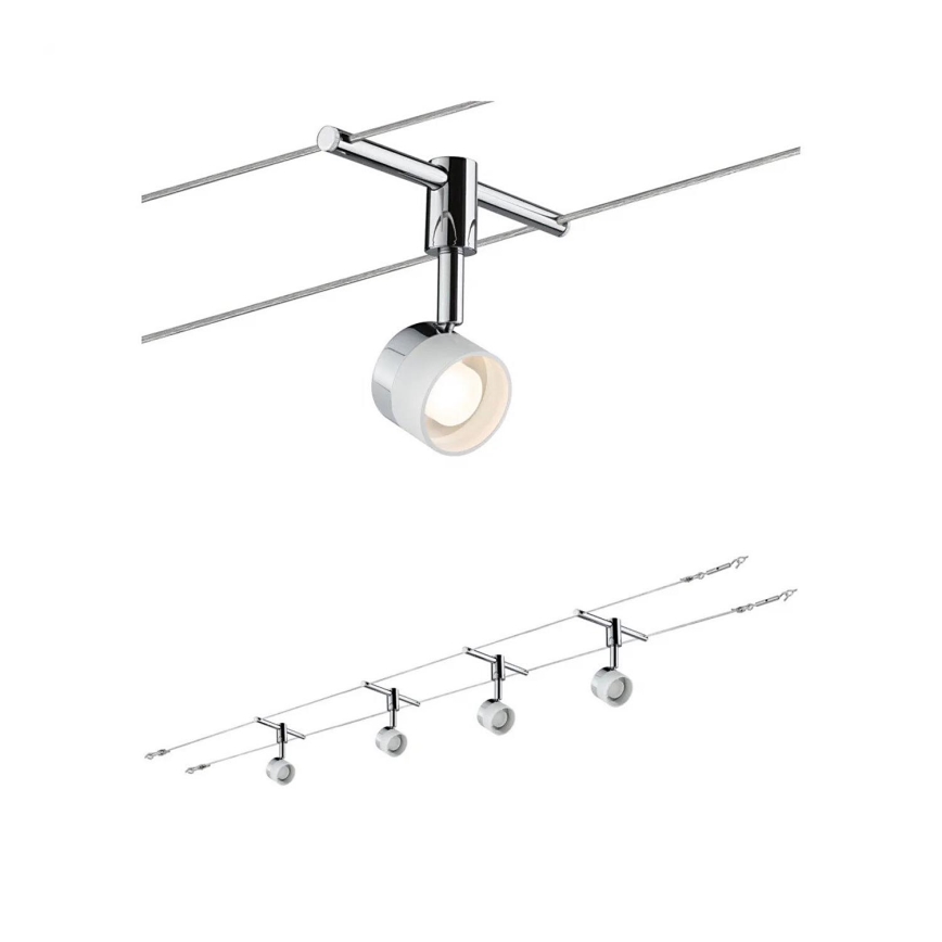 Paulmann 94080 - SET 4xLED/4,8W Spot voor een rail Systeem STAGE 230V glanzend chroom