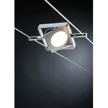 Paulmann 94107 - SET van 4x LED/4,3W Compleet kabelsysteem MAC 230V mat chroom