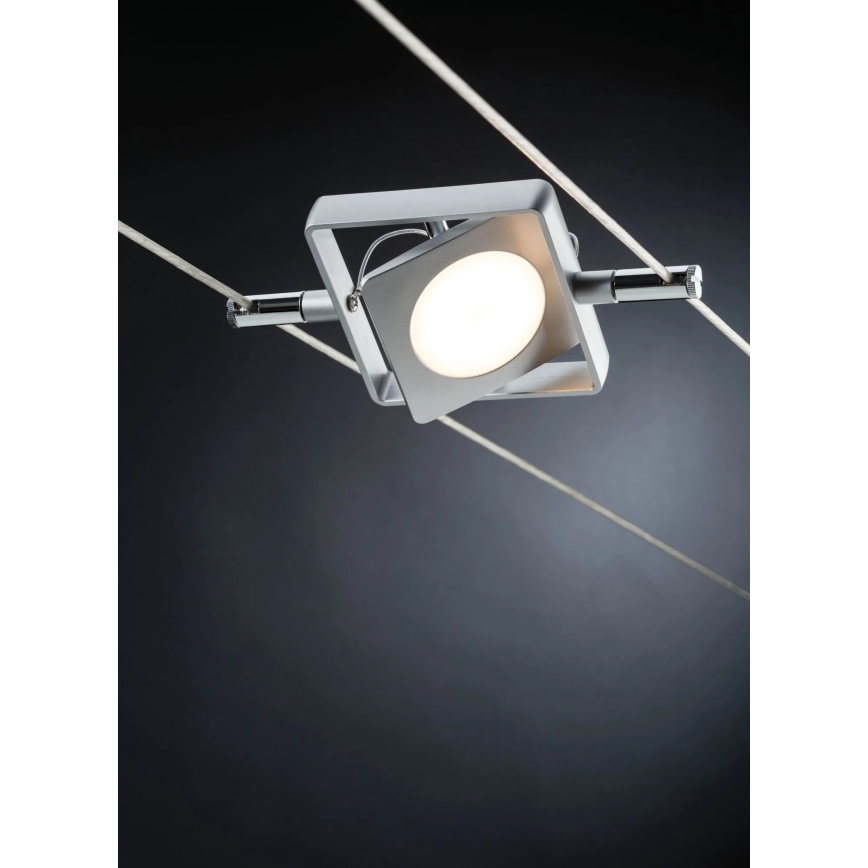 Paulmann 94107 - SET van 4x LED/4,3W Compleet kabelsysteem MAC 230V mat chroom