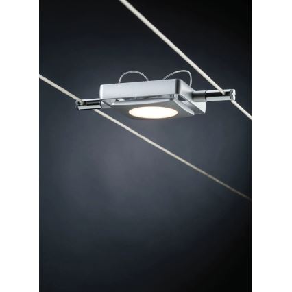 Paulmann 94107 - SET van 4x LED/4,3W Compleet kabelsysteem MAC 230V mat chroom