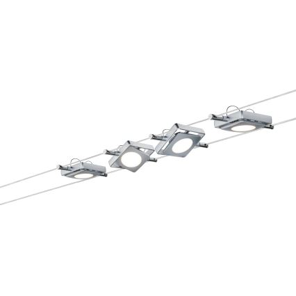 Paulmann 94107 - SET van 4x LED/4,3W Compleet kabelsysteem MAC 230V mat chroom