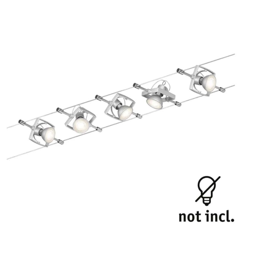 Paulmann 94133 - SET 5xGU5,3/10W Spot voor een stringsysteem MAC 230V mat chroom