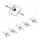 Paulmann 94134 - Set van 5x GU5,3/10W Compleet kabelsysteem MAC 230V wit