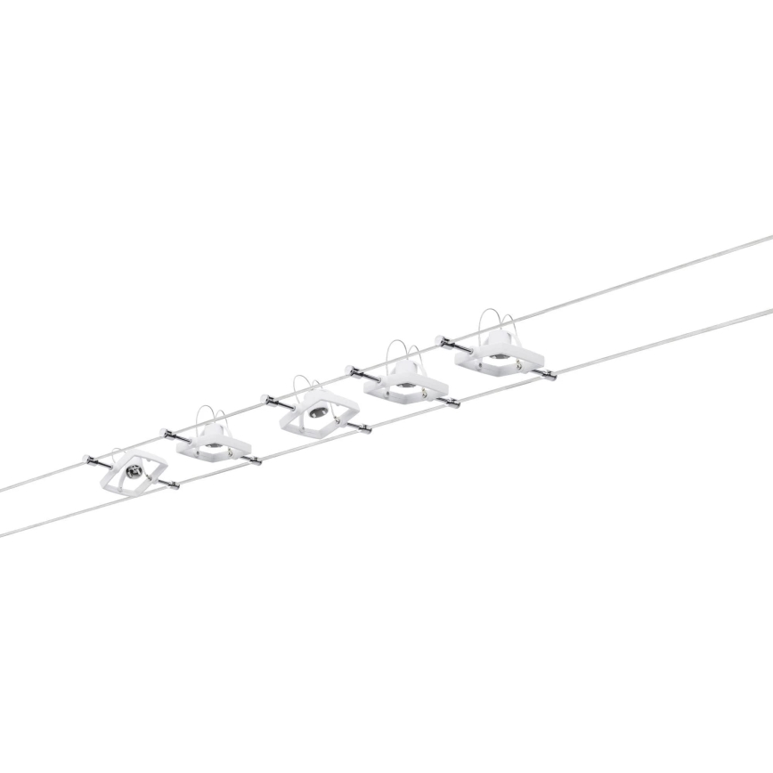 Paulmann 94134 - Set van 5x GU5,3/10W Compleet kabelsysteem MAC 230V wit