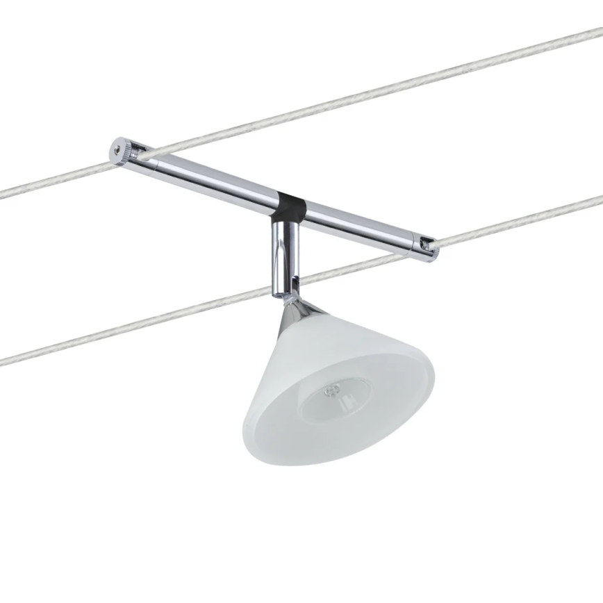 Paulmann 94138 - 1xGU4/10W spot voor kabelsysteem COLMAR 12V wit/glanzend chroom