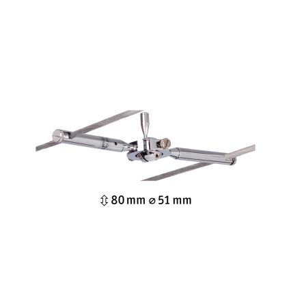 Paulmann 94147 - 1xGU5,3/10W Spot pour système sur câble TOGO 12V chrome mat