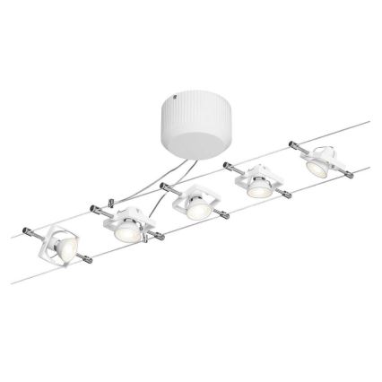 Paulmann 94149 - SET van 5xGU5,3/10W Spotlamp voor kabelsysteem TECH 230V wit
