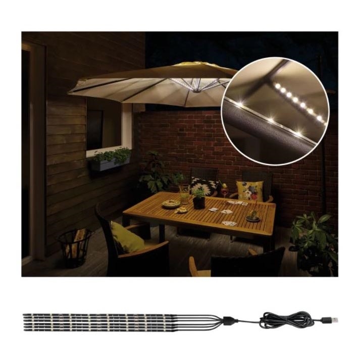 Paulmann 94219 - Parasol éclairant LED/1,8W 5V/USB 2,02m